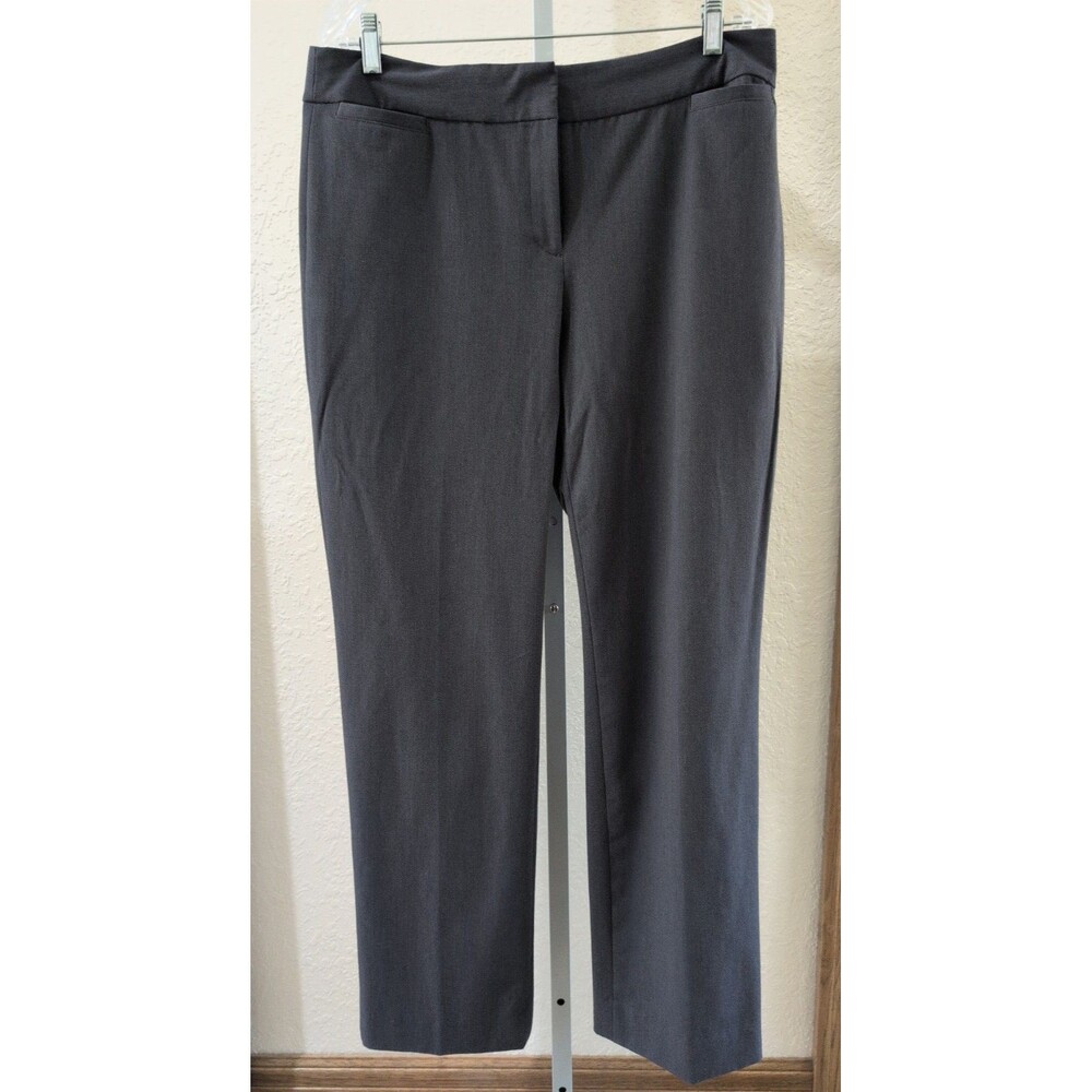 Liz Claiborne Audra Dress Pants Womens 12 Dark Gray Career Slacks Straight Leg